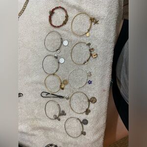 Alex And Ani Lot Of 10 Bangles 1 Cord